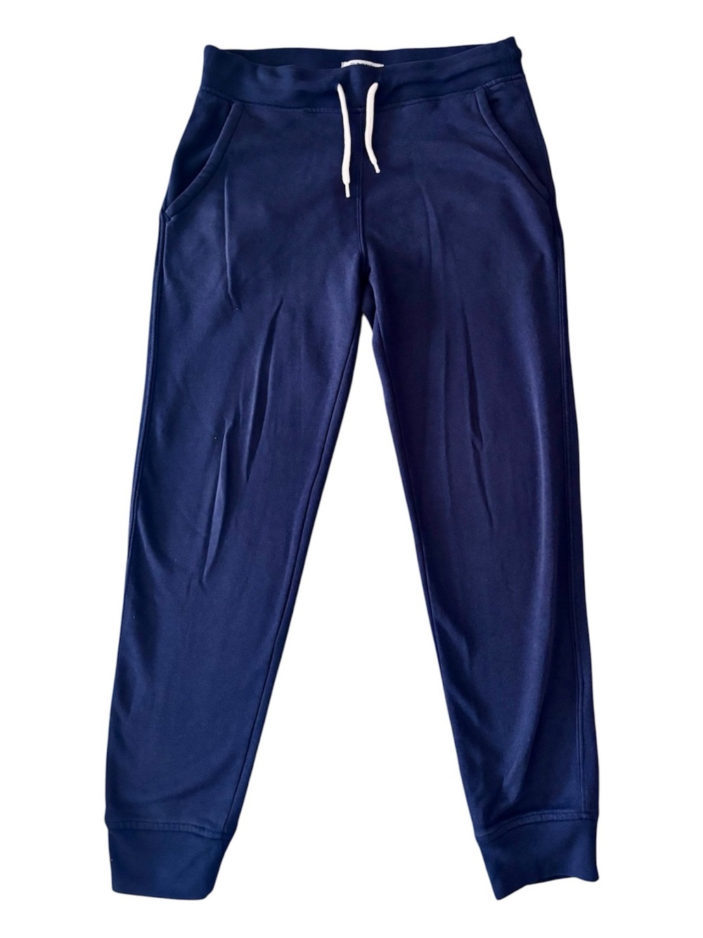 Old Navy Men’s Navy Blue Drawstring Fleece Joggers, Soft and Cozy